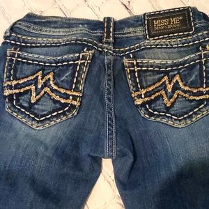 Miss Me Skinny Jeans Stichborder Detail (Size 28)